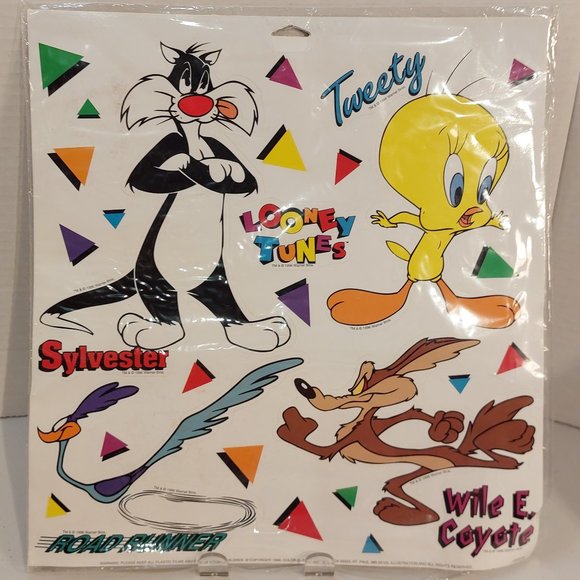 Vtg 1996 Looney Tunes Self Stick Wall Decorations - sealed - Picture 4 of 4